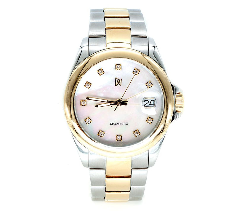 Or Paz Two-Tone Stainless Steel Mother-of-Pearl Watch — View 3