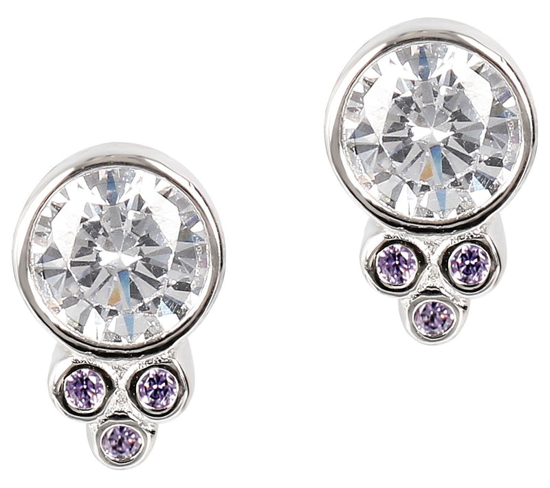 Diamonique 1.75 cttw Stud Earrings, Sterling Silver — View 5