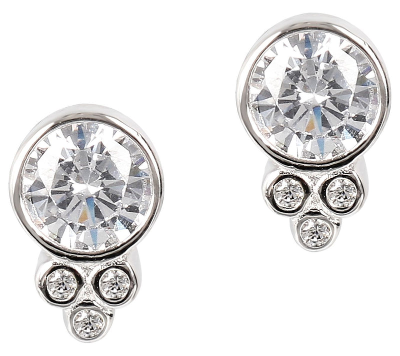 Diamonique 1.75 cttw Stud Earrings, Sterling Silver — View 7