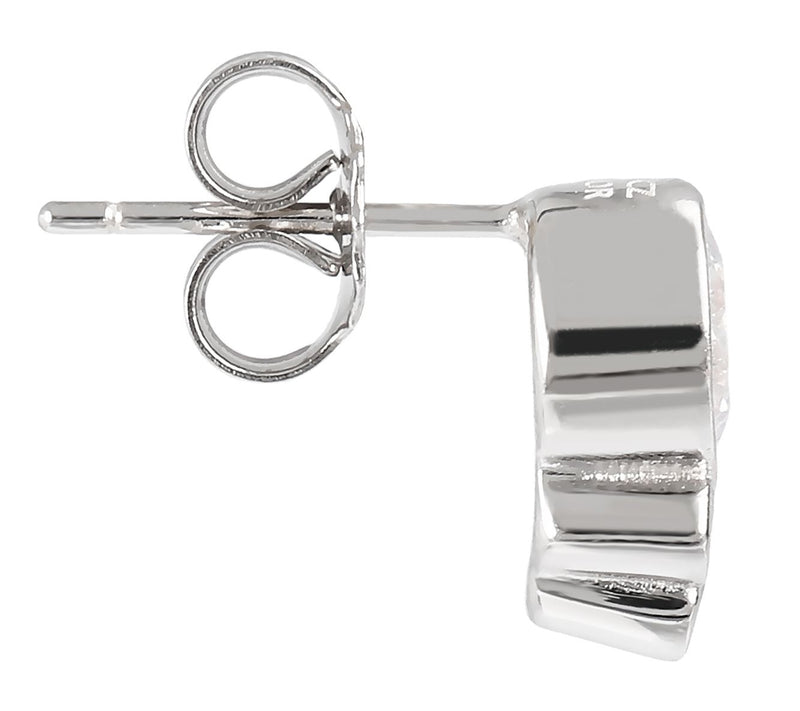 Diamonique 1.75 cttw Stud Earrings, Sterling Silver — View 10
