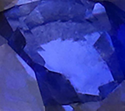 14K White Gold 0.90 ct Blue Sapphire & 0.40 cttw Diamond Ring — View 2