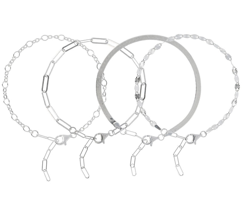 UltraFine Silver Set of 4 Adjustable Bracelets.8g — Main view