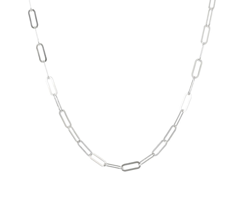 UltraFine Silver 20" Flat Paperclip Link Neckla ce, 4.0g — View 3