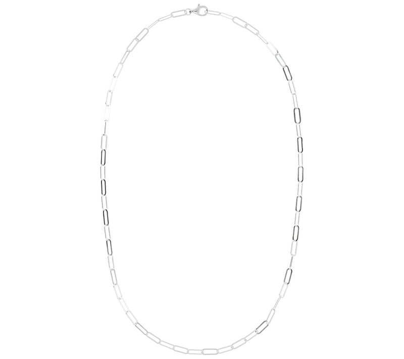 UltraFine Silver 20" Flat Paperclip Link Neckla ce, 4.0g — View 6