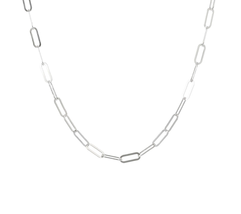 UltraFine Silver 18" Flat Paperclip Link Neckla ce, 3.7g — View 3