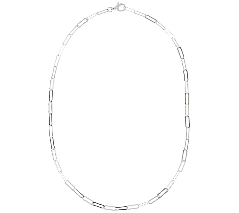 UltraFine Silver 16" Flat Paperclip Link Neckla ce, 3.3g — View 6
