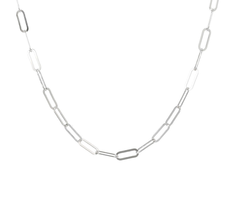 UltraFine Silver 16" Flat Paperclip Link Neckla ce, 3.3g — View 3