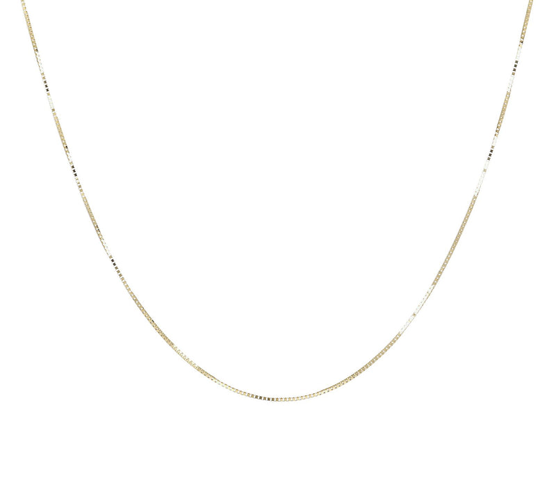 Italian Gold 15" Fine Box Chain Necklace, 10K Gold — View 5