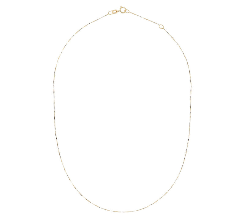 Italian Gold 15" Fine Box Chain Necklace, 10K Gold — View 6