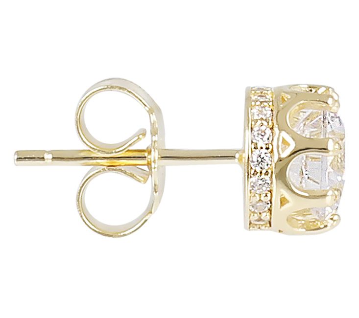 Diamonique 1.85 cttw Solitaire Stud Earrings, S terling Silver — View 8