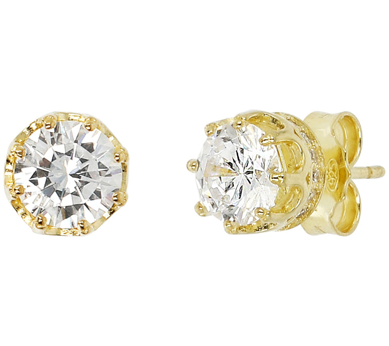 Diamonique 1.85 cttw Solitaire Stud Earrings, S terling Silver — View 7