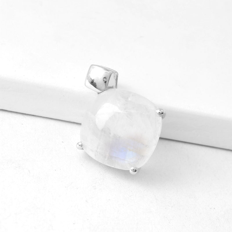 Sterling Silver Rainbow Moonstone Pendant — View 6