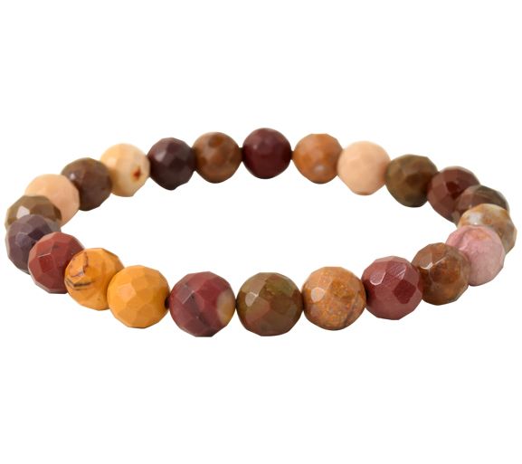 Multi-Colored Mookite Beaded Stretch Bracelet — Main view