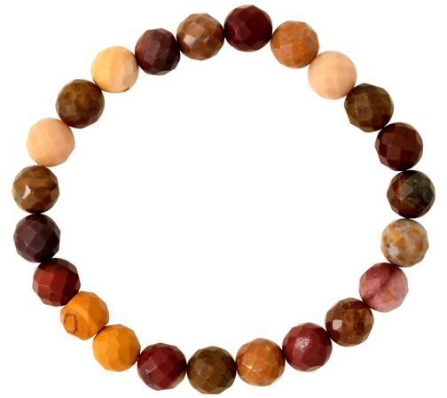 Multi-Colored Mookite Beaded Stretch Bracelet — View 2