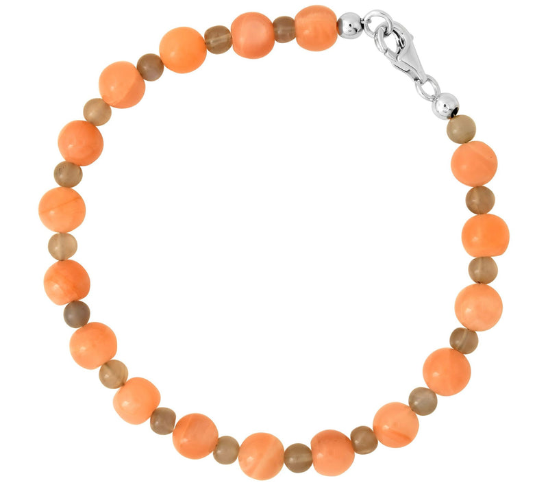 Sterling Silver Multi-Color Moonstone Bracelet — View 3