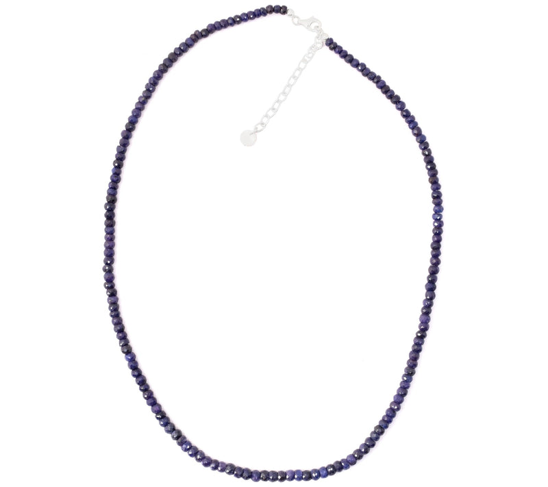 Sterling Silver Faceted Gemstone Bead Necklace — View 7