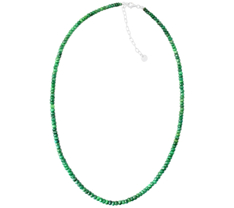 Sterling Silver Faceted Gemstone Bead Necklace — Main view