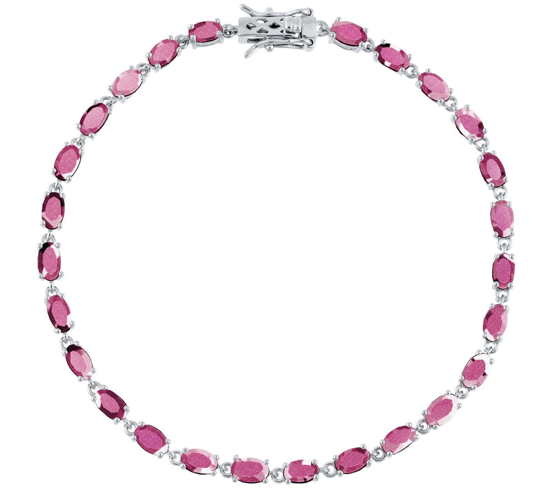 Sterling Silver Gemstone Birthstone Tennis Brac elet — View 19