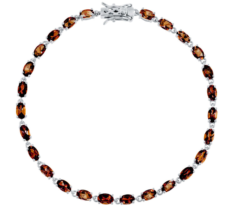 Sterling Silver Gemstone Birthstone Tennis Brac elet — View 11