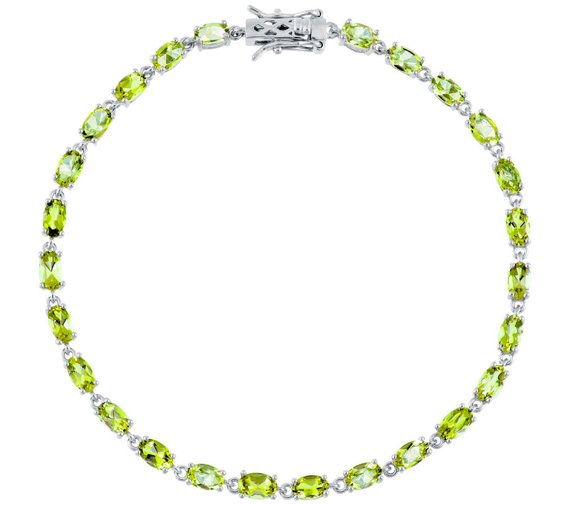 Sterling Silver Gemstone Birthstone Tennis Brac elet — View 17