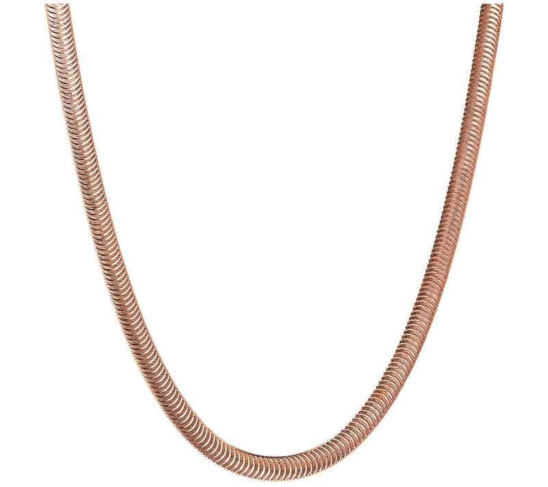 Italian Silver 18" Herringbone Link Necklace, 9.4g — View 3