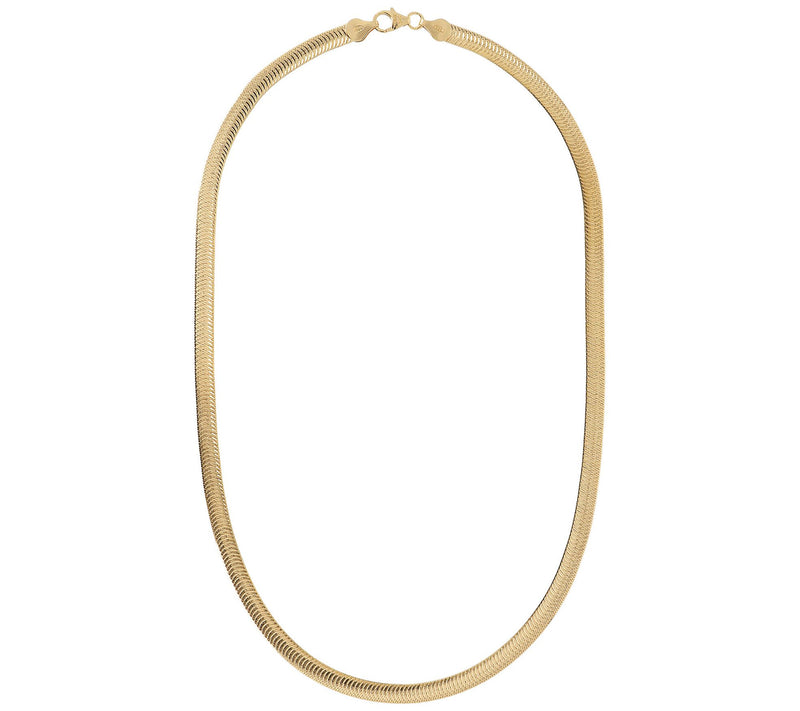 Italian Silver 18" Herringbone Link Necklace, 9.4g — View 8