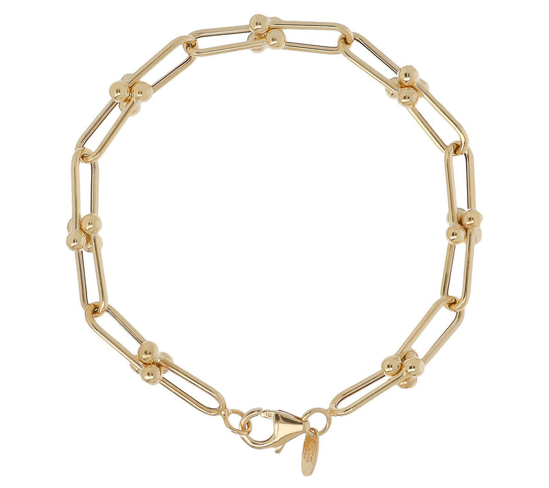 Italian Gold 7" Polished Fancy Link Bracelet, 1 0K 3.9g — View 3