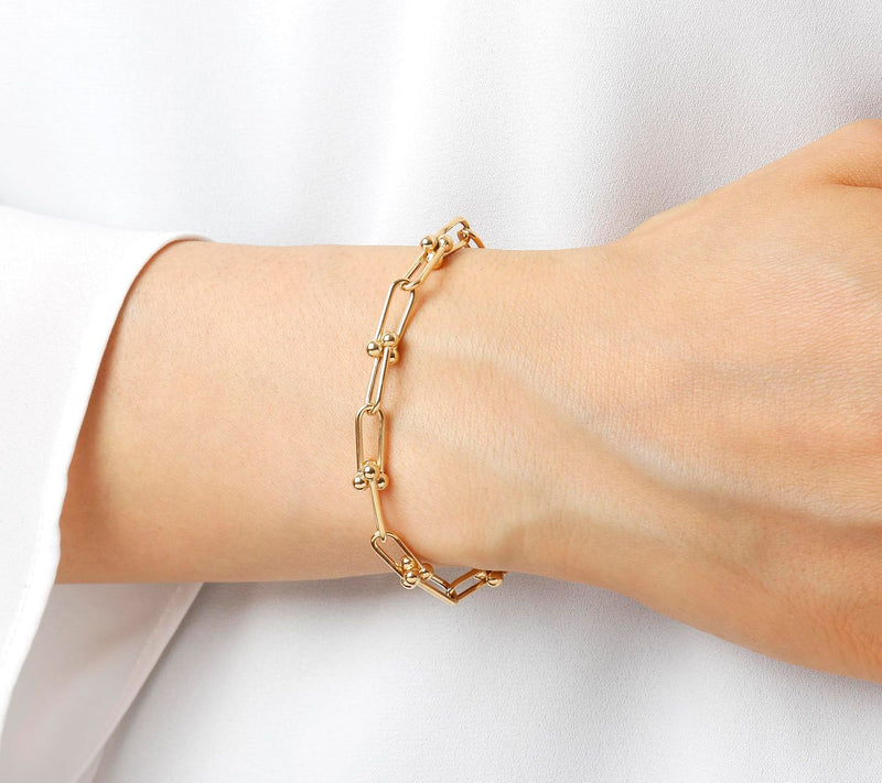 Italian Gold 7" Polished Fancy Link Bracelet, 1 0K 3.9g — View 5