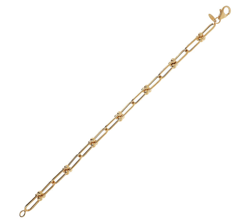 Italian Gold 7" Polished Fancy Link Bracelet, 1 0K 3.9g — View 4