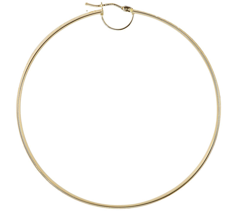 EternaGold 2-1/2" Diamond Cut Hoop Earrings, 14 K Gold — View 6