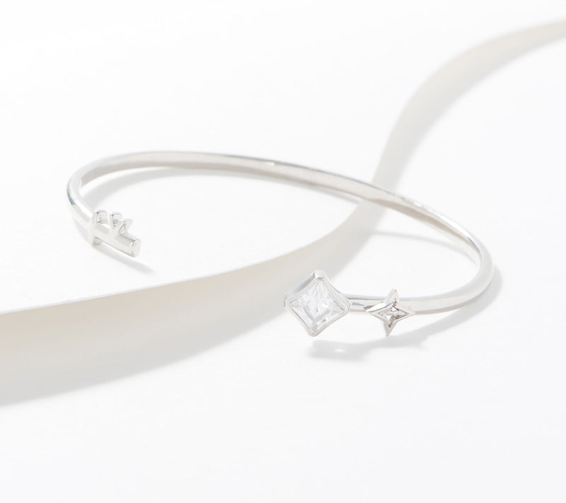 Valencia Key Key to Light Adjustable Cuff Bracelet, Stainless Steel — View 3