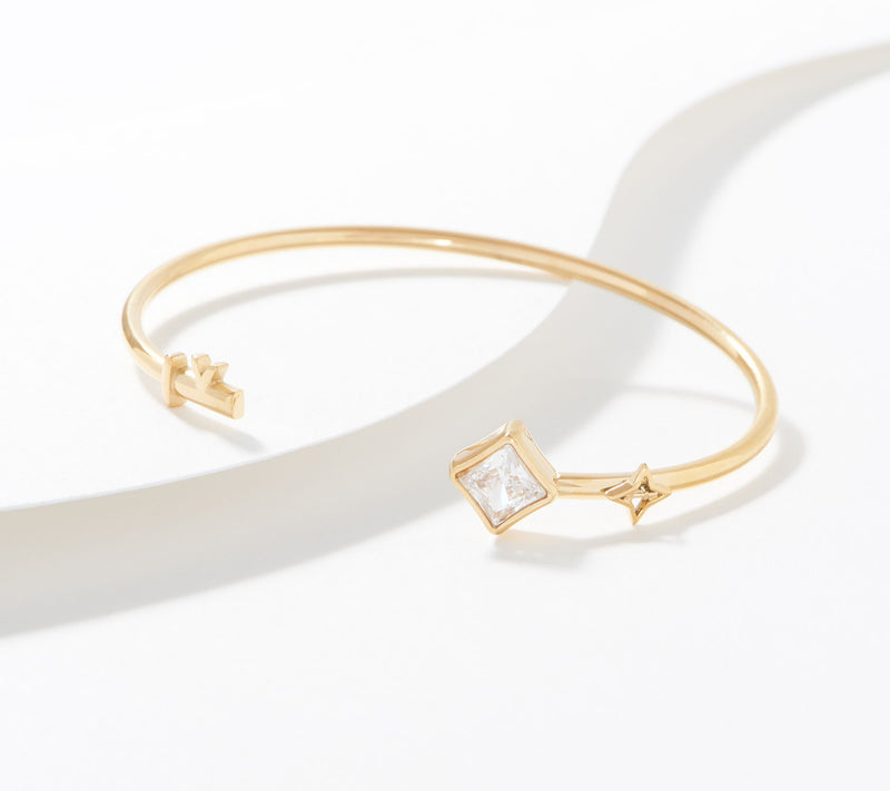 Valencia Key Key to Light Adjustable Cuff Bracelet, Stainless Steel — View 5