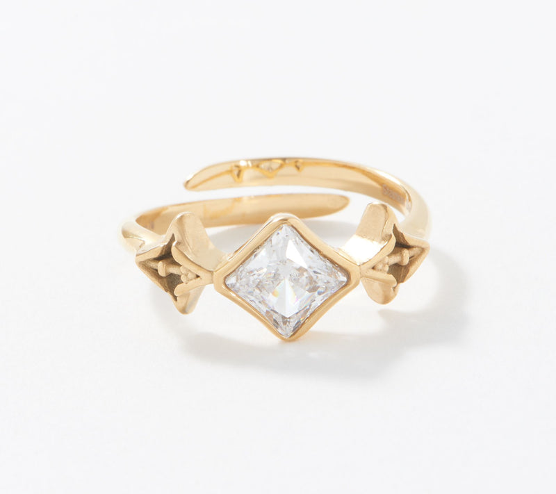 Valencia Key Key to Light Adjustable Ring, Stainless Steel — View 5