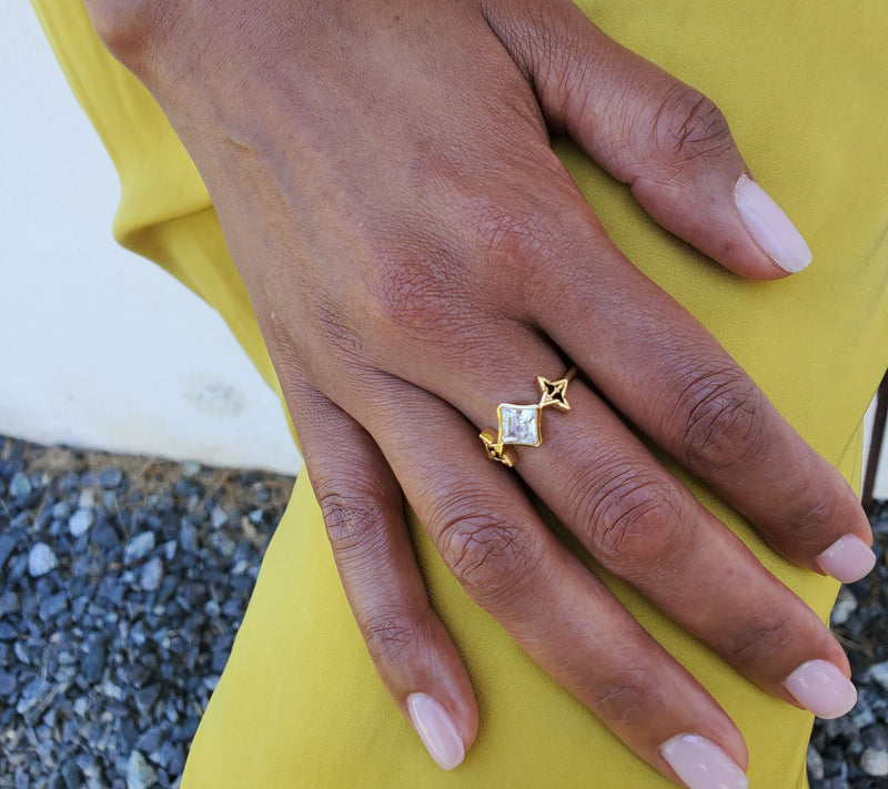 Valencia Key Key to Light Adjustable Ring, Stainless Steel — View 8