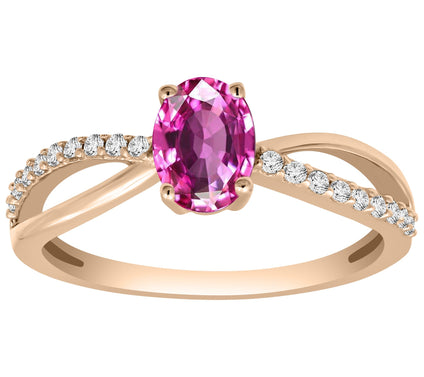 Affinity Gemstone Garnet & White Topaz Ring, 14K Gold