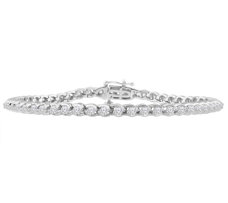 Affinity 2.00 cttw Diamond Tennis Bracelet, 14 K White Gold — Main view