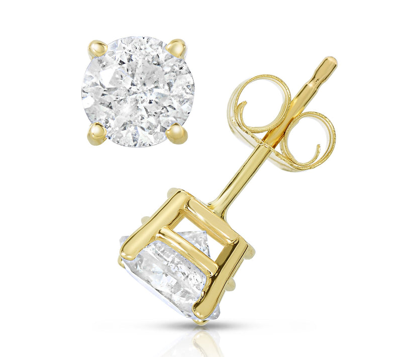 Affinity 0.25 cttw Diamond Stud Earrings, 14K G old — View 5