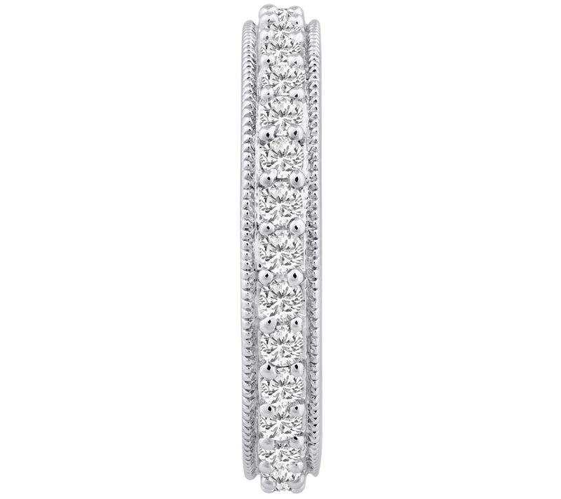 Affinity Diamonds 0.85 cttw Milgrain Eternity Band, 14K Gold — View 9