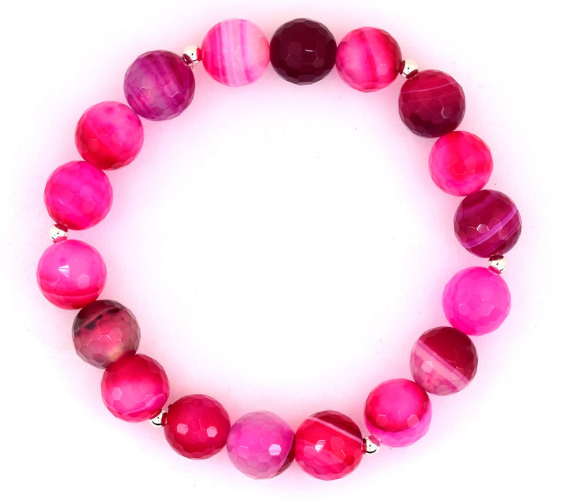 Chalcedony Bead Stretch Bracelet — View 3