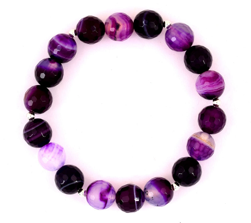 Chalcedony Bead Stretch Bracelet — View 5