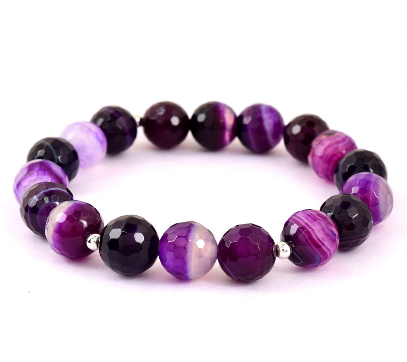 Chalcedony Bead Stretch Bracelet — View 7