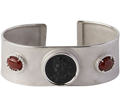 Tagliamonte Sterling Silver Multi-Gemstone Cameo Cuff