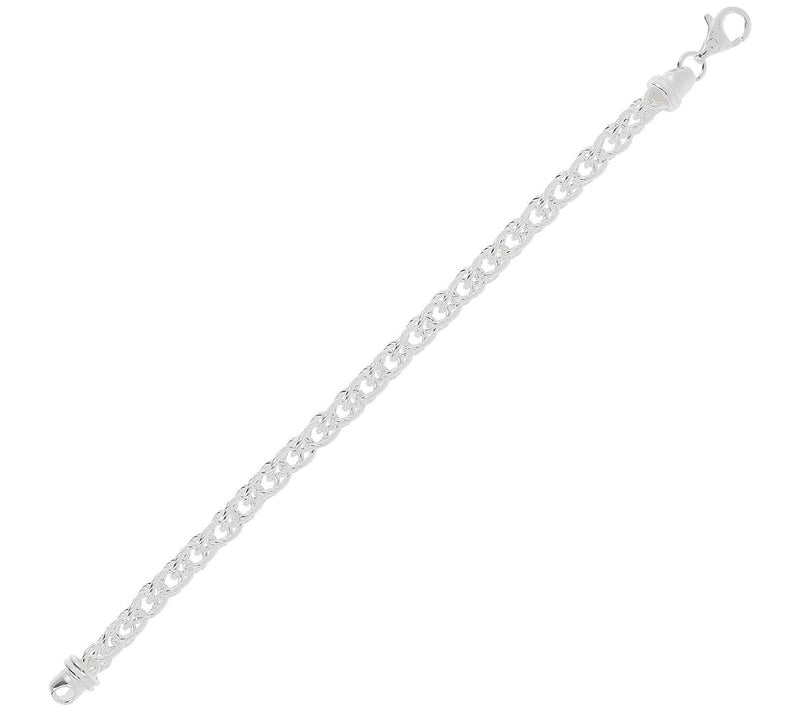 UltraFine Silver Textured Spiga Link Bracelet,2g — View 3