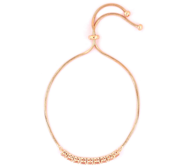 14K Rose Clad 1.90 cttw Morganite Adjustable Bracelet — View 4