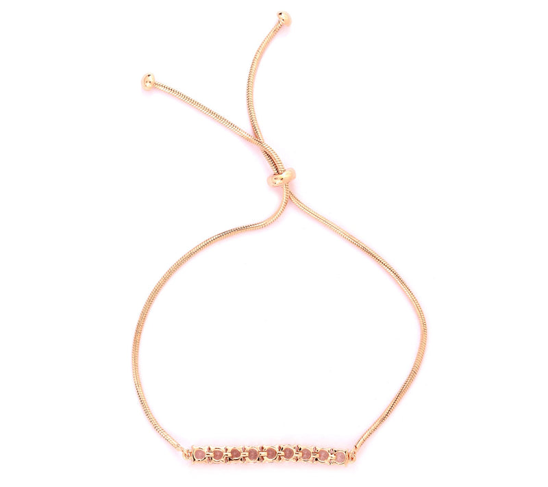 14K Rose Clad 1.90 cttw Morganite Adjustable Bracelet — View 6
