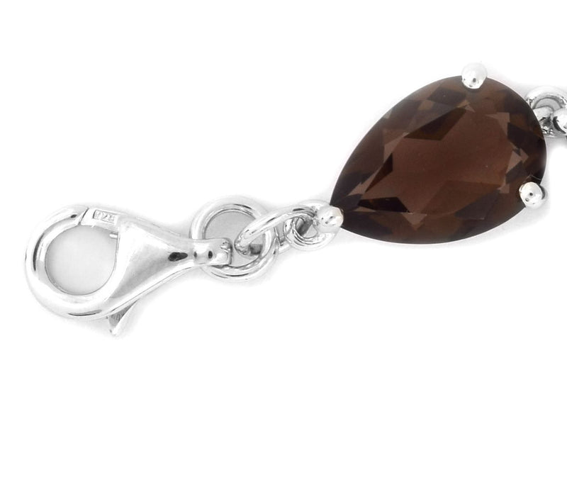 Sterling Silver 26.35 cttw Smoky Quartz Bracelet — View 6
