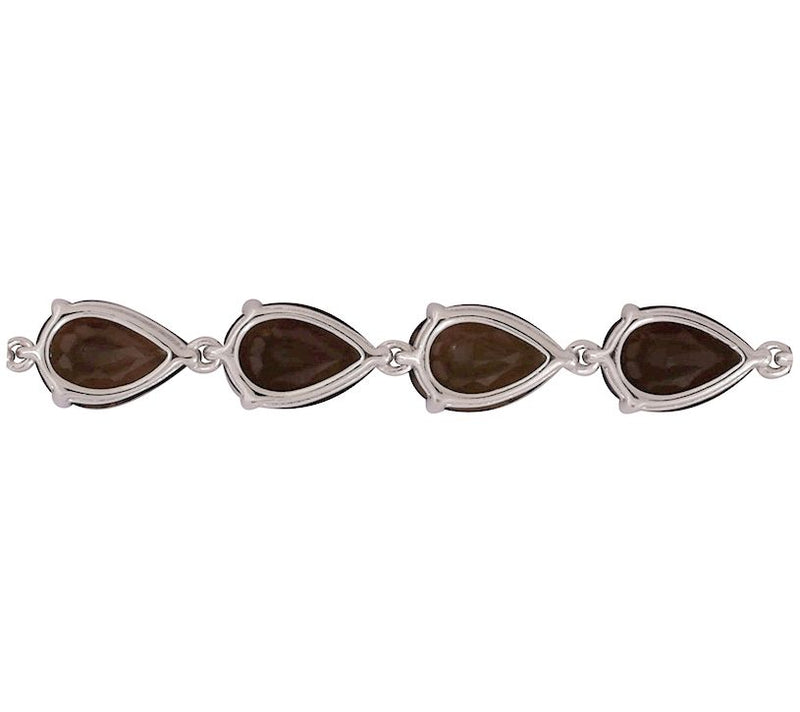 Sterling Silver 26.35 cttw Smoky Quartz Bracelet — View 5