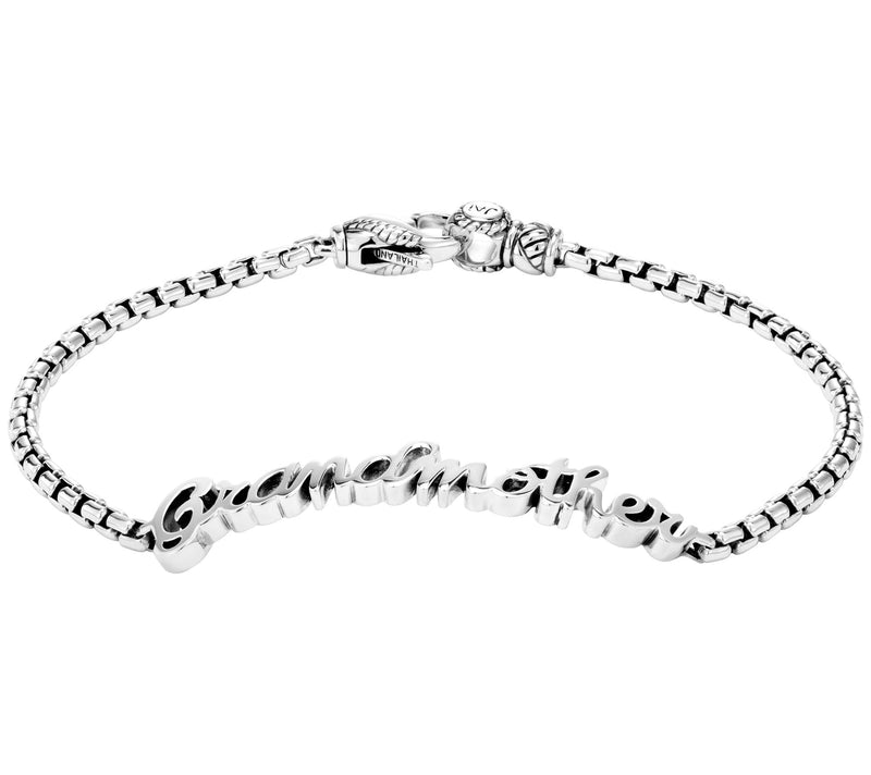 JAI Sterling Silver Grandmother 2.7mm Box C hain Bracelet — View 2