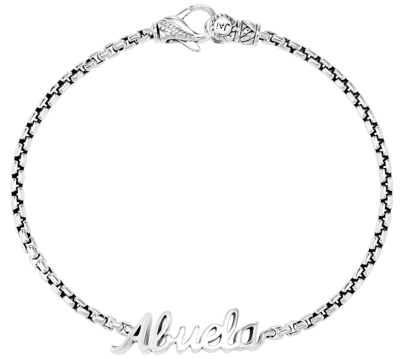 JAI Sterling Silver Abuela 2.7mm Box Chain Brac elet — Main view