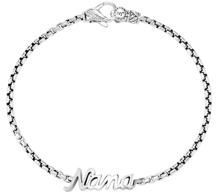 JAI Sterling Silver Nana 2.7mm Box Chain Bracel et